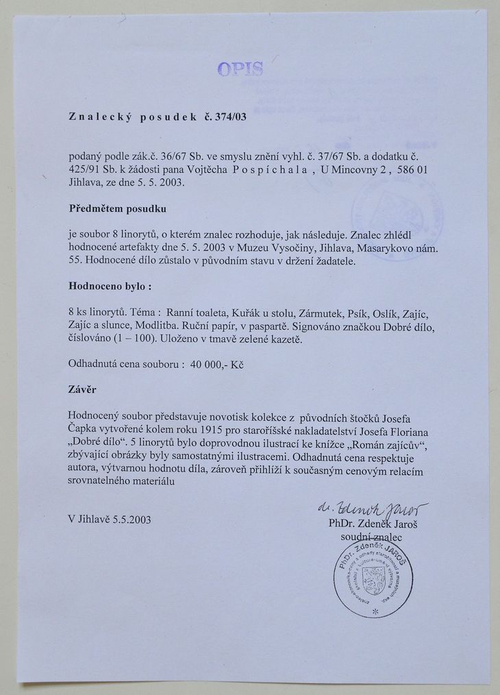 Soubor osmi linorytů - 5